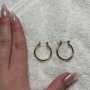 Gold plated hoops